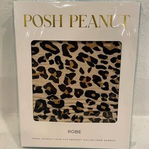 Posh Peanut Brown and Black Animal Print Robe